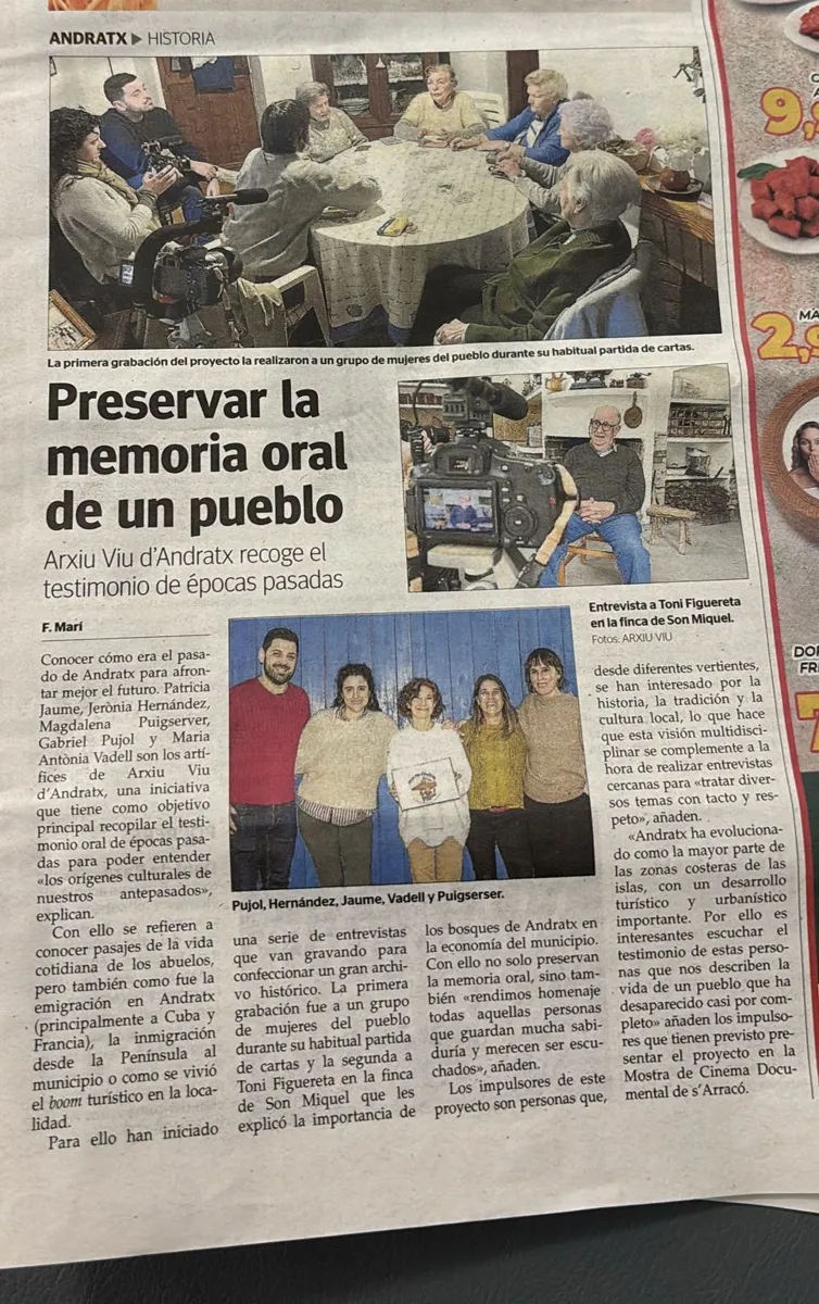 Preservar la memoria oral de Andratx